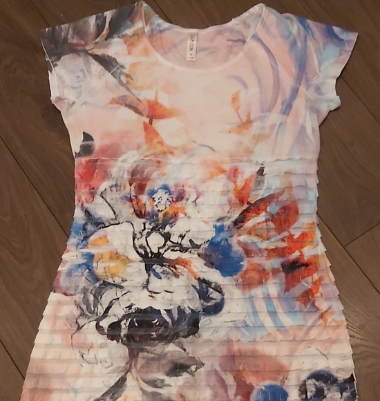 Cubism colorful  layered dress - Picture 9 of 10